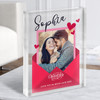 Love Envelope Photo Frame Valentine's Gift Personalised Clear Acrylic Block