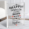 Funny Favourite Wife Valentines' Day Gift Personalised Clear Acrylic Block