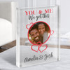 We Got This Couple Heart Photo Romantic Gift Personalised Clear Acrylic Block