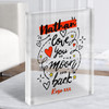 Love You To The Moon And Back Romantic Gift Personalised Clear Acrylic Block