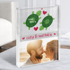 Turtle Couple Love You Photo Romantic Gift Personalised Clear Acrylic Block