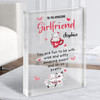 Gift For Girlfriend Cute Kittens Personalised Clear Acrylic Block