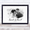 Loud Luxury feat Brando Landscape Smudge White Grey Wedding Photo Any Song Lyrics Custom Wall Art Music Lyrics Poster Print, Framed Print Or Canvas