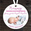 Mummy Angel Baby Loss Pink Girl Photo Birthday Keepsake Memorial Gift Ornament