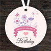Amazing Mother Violet Flowers Birthday Gift Round Personalised Hanging Ornament