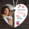 Amazing Mum Half Heart Photo Birthday Gift Heart Personalised Hanging Ornament