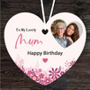 Lovely Mum Heart Photo Frame Birthday Gift Heart Personalised Hanging Ornament