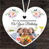 Amazing Grandma Floral Photo Frame Birthday Gift Heart Personalised Ornament