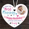 Best Mummy Birthday Photo Gift Heart Personalised Hanging Ornament