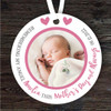 Memorial Baby Girl Child Loss Mother's Day Photo Pink Keepsake Gift Ornament