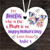 Like A Mum To Me Butterfly Mother's Day Stepmum Gift Heart Personalised Ornament