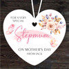 Special Stepmum Butterflies Floral Mother's Day Gift Heart Personalised Ornament