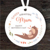 Mum Otter Mum With Baby Mother's Day Gift Round Personalised Hanging Ornament