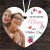 Amazing Nanny Half Heart Photo Mother's Day Gift Heart Personalised Ornament