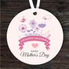 Amazing Grandma Violet Flowers Mother's Day Gift Round Personalised Ornament