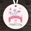 Amazing Stepmum Violet Flowers Mother's Day Gift Round Personalised Ornament