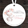 Best Mummy Mum Mouse With Baby Mother's Day Gift Round Personalised Ornament