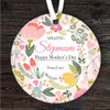 Floral Amazing Stepmum Mother's Day Gift Round Personalised Hanging Ornament