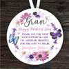 Gift For Gran Mother's Day Flower Wreath Round Personalised Hanging Ornament