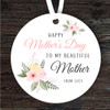 Beautiful Mother Pink Flowers Mother's Day Gift Round Personalised Ornament