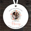 Best Nanny Floral Photo Frame Mother's Day Gift Round Personalised Ornament