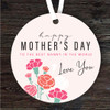 Best Nanny Carnation Flowers Mother's Day Gift Round Personalised Ornament