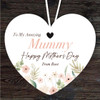 Amazing Mummy Floral Mother's Day Gift Heart Personalised Hanging Ornament