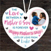 Mother And Son Mother's Day Photo Gift Heart Personalised Hanging Ornament