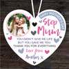 Step Mum Mother's Day Photo Gift Heart Personalised Hanging Ornament