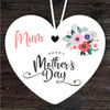 Mum Floral Mother's Day Gift Heart Personalised Hanging Ornament