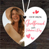 Amazing Girlfriend Red Hearts Photo Valentine's Gift Heart Personalised Ornament