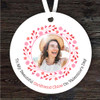 Girlfriend Floral Photo Frame Valentine's Day Gift Round Personalised Ornament