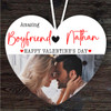 Boyfriend Wife Photo Valentine's Day Gift Heart Personalised Hanging Ornament