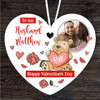 Husband Bear Valentine's Day Photo Gift Heart Personalised Hanging Ornament