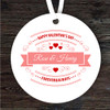 Forever And Always Valentine's Day Gift Round Personalised Hanging Ornament