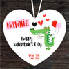 Crocodile In Love Valentine's Day Gift Heart Personalised Hanging Ornament