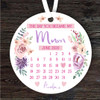 Day You Became My Mum Gift Flowers Round Personalised Hanging Ornament