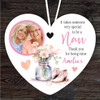 Gift For Nan Flowers Shoes Photo Heart Personalised Hanging Ornament