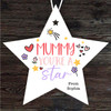 Gift For Mummy Doodle Star Personalised Hanging Ornament