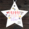 Gift For Mummy Doodle Star Personalised Hanging Ornament Gift For Mummy Doodle Star Personalised Hanging Ornament