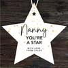 Gift For Nanny Gold Stars Personalised Hanging Ornament