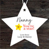 Gift For Nanny Star Personalised Hanging Ornament