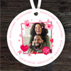 Love Photo Frame romantic Gift Round Personalised Hanging Ornament
