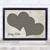 Pierce Brosnan & Meryl Streep Landscape Music Script Two Hearts Any Song Lyrics Custom Wall Art Music Lyrics Poster Print, Framed Print Or Canvas