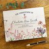 Wood Meadow Flowers Message Notes Keepsake Christening Guest Book