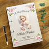 Pink Angel Childrens Baby Sympathy Loving Memory Funeral Condolence Guest Book