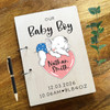 Wood Baby Boy Sleeping Elephant Photo Album Memories New Baby Keepsake Book