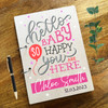 Wood Pink Hello Baby Photo Album Memories New Baby Keepsake Book