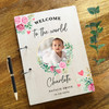 Wood Pink Roses Photo Album Memories New Baby Keepsake Book