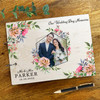 Watercolour Flowers Wedding Day Photo Album Wedding Day Memories Keepsake Book